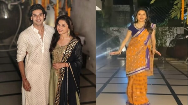 ছেলের সঙ্গে ভাগ্যশ্রী ছেলের সঙ্গে ভাগ্যশ্রী