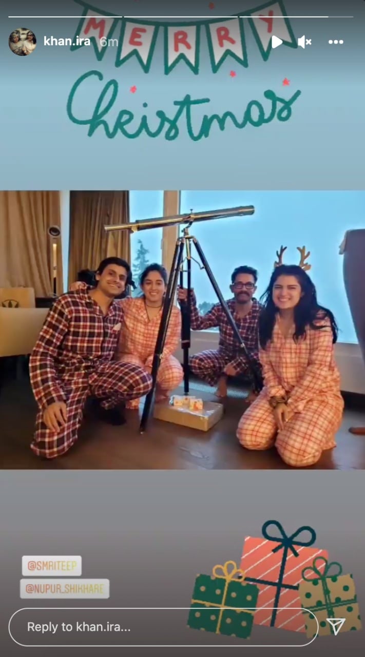 বড়দিন পালনে ব্যস্ত ইরা, নূপুর,আমিরর। (ছবি সৌজন্যে - ইনস্টাগ্রাম) বড়দিন পালনে ব্যস্ত ইরা, নূপুর,আমিরর। (ছবি সৌজন্যে - ইনস্টাগ্রাম)