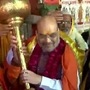 অযোধ্যায় অমিত শাহ। ছবি সৌজন্যে এএনআই।