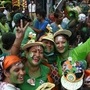 Kolkata, India - October 3, 2021: Trinamool Congress (TMC) supporters celebrate the winning of West Bengal Chief Minister and Trinamool Congress (TMC) Chief Mamata Banerjee from Bhabanipur Assembly By-election in front of her Kalighat residence at Hazra in Kolkata, India, on Sunday, October 3, 2021. (Photo by Samir Jana/Hindustan Times) (Samir Jana/HT Photo)