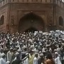<p>जामा मशिदीबाहेर मुस्लिम बांधवांचे नुपूर शर्मांविरोधात आंदोलन</p>