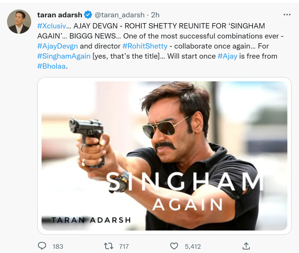 আসছে ‘সিংঘম এগেইন’ আসছে ‘সিংঘম এগেইন’