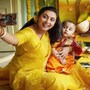 Rani Mukerji: হলুদ শাড়িতে মেয়ে কোলে ‘মিসেস চ্যাটার্জি’! বাগদেবীর কাছে কী চাইলেন রানি?