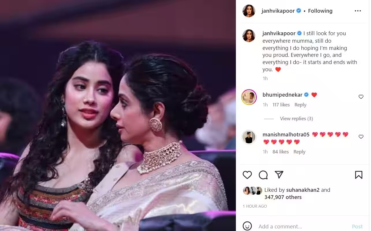 <p>শ্রীদেবীকে নিয়ে জাহ্নবীর পোস্ট। </p> <p>শ্রীদেবীকে নিয়ে জাহ্নবীর পোস্ট। </p>