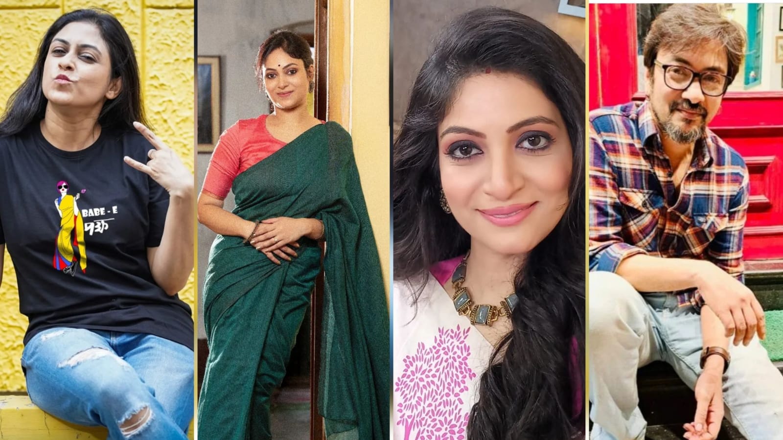 <p>স্নেহা, বাসবদত্তা, সৌমিলি, সোম্য। (বাঁ দিকে থেকে)</p> <p>স্নেহা, বাসবদত্তা, সৌমিলি, সোম্য। (বাঁ দিকে থেকে)</p>