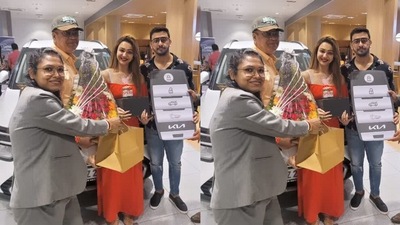 বনির গাড়ি বিতর্ক অতীত, কৌশানি উপহার পেলেন ২২ লাখি এমইউভি! কার টাকায়?  দিলেন জবাব - Koushani Mukherjee got a special Gift from Father, Check out  her new Kia MUV - HT Bangla