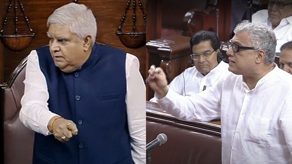 তর্জনী উঁচিয়ে চেয়ার ছেড়ে উঠলেন ধনখড়, রাজ্যসভা থেকে সাসপেন্ড ডেরেক তর্জনী উঁচিয়ে চেয়ার ছেড়ে উঠলেন ধনখড়, রাজ্যসভা থেকে সাসপেন্ড ডেরেক