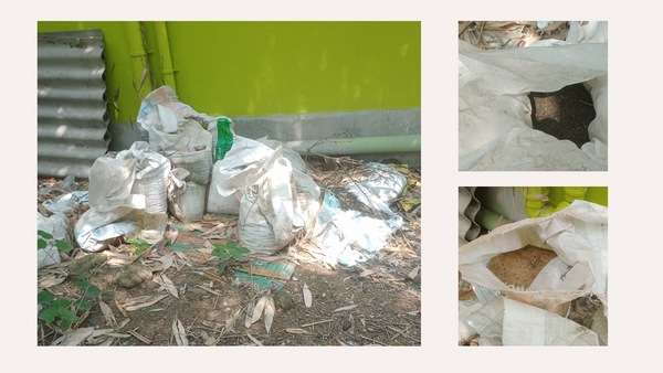 <p>তিনতলা বাড়ির পিছনে বালি ও স্টোন চিপস</p> <p>তিনতলা বাড়ির পিছনে বালি ও স্টোন চিপস</p>