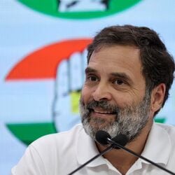 <p>Rahul Gandhi, a senior leader of India's main opposition Congress party, gestures as he addresses the media at Congress' headquarters in New Delhi, India, October 9, 2023. REUTERS/Anushree Fadnavis</p> (REUTERS)