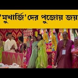 <p>'মুখার্জি'দের পুজোয় জয়া</p>
