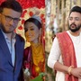 <p>সৌরভের বিয়েতে 'দাদা' সৌরভ</p>