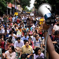 জুনিয়র ডাক্তারদের অবস্থান। (Hindustan Times)