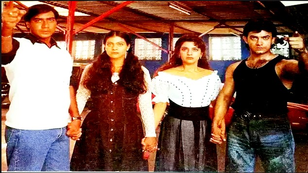 অজয়-কাজল-জুহি-আমির অজয়-কাজল-জুহি-আমির