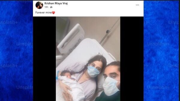 স্ত্রী ও সদ্যোজাত সন্তানের সঙ্গে কৃষাণ স্ত্রী ও সদ্যোজাত সন্তানের সঙ্গে কৃষাণ