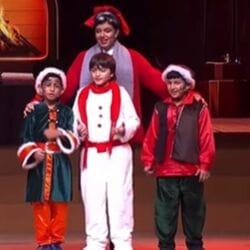 একসঙ্গে পারফর্ম করলেন আব্রাম ও আরাধ্যা। 