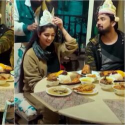 আইবুড়োভাত খেলেন রুবেল ও শ্বেতা। 