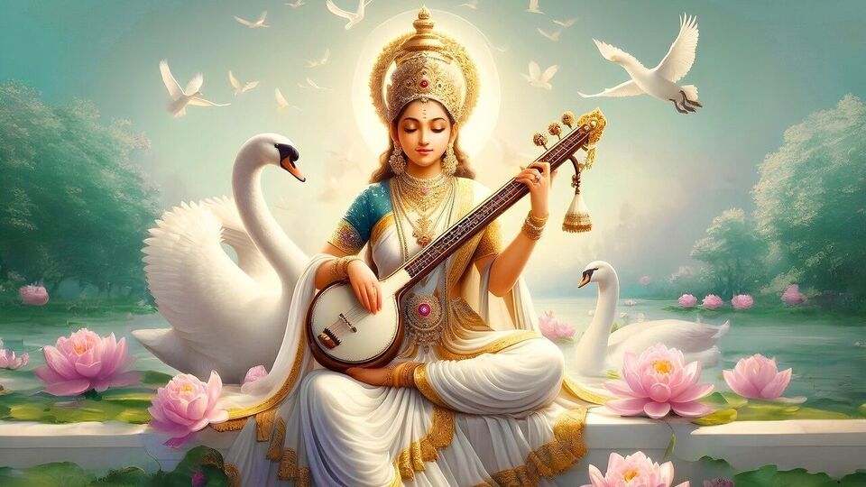 সরস্বতী পুজোর মন্ত্র জেনে নিন।