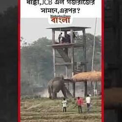 ওয়াচ টাওয়ারে মত্ত হাতির ধাক্কা, JCB এল গজরাজের সামনে,এরপর?