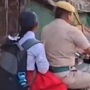 পুলিশের বাইকে চেপে মাধ্য়মিক পরীক্ষা দিতে যাচ্ছে পরীক্ষার্থী। ছবি ওয়েস্ট বেঙ্গল পুলিশ। ( এক্স হ্য়ান্ডেল)