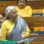 নয়া আয়কর বিল পেশ করলেন কেন্দ্রীয় অর্থমন্ত্রী নির্মলা সীতারামন। (ছবি সৌজন্যে সংসদ টিভি/পিটিআই)