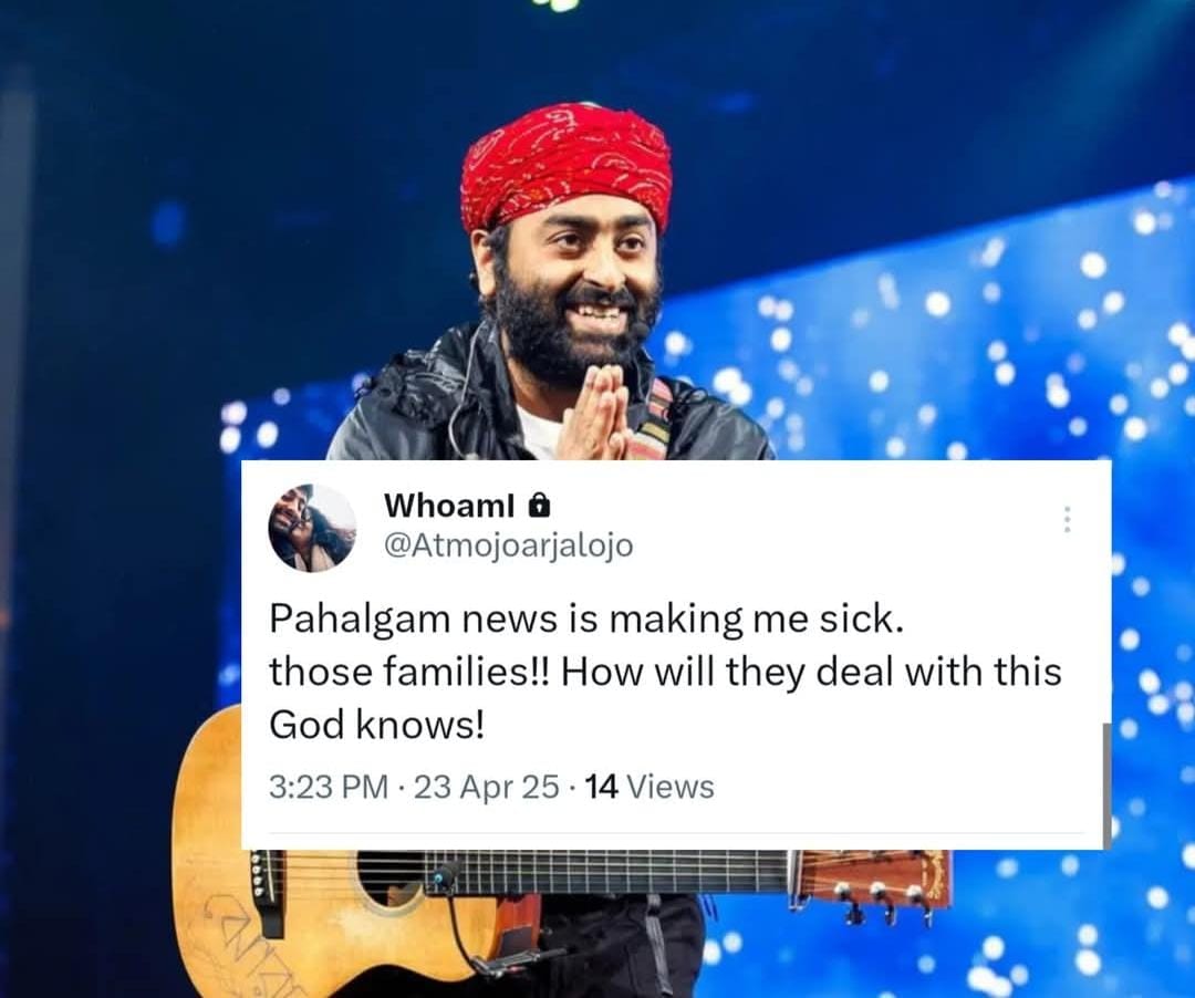অরিজিৎ সিংয়ের টুইট অরিজিৎ সিংয়ের টুইট