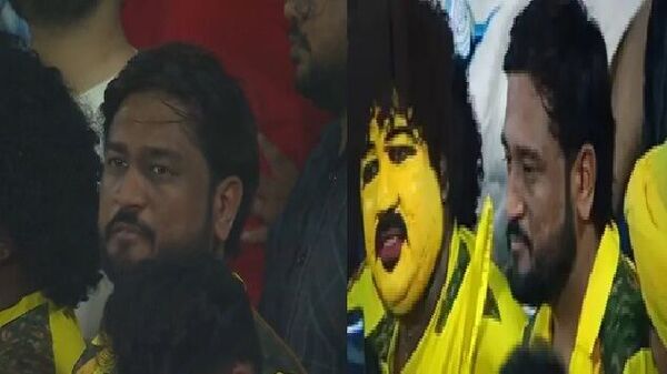 মাঠেও খেললেন, আবার গ্যালারিতে বসেও খেলা দেখলেন CSK অধিনায়ক ধোনি, কী করে সম্ভব হল? ভাইরাল ছবি দেখে হতবাক সকলে