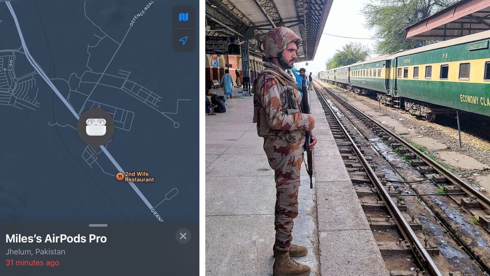 বছরখানেক আগে দুবাইয়ের হোটেল থেকে অ্যাপলের এয়ারপডস চুরি হয়ে গিয়েছিল। অবশেষে সেটির হদিশ মিলল পাকিস্তানে। এমনই দাবি করলেন এক ব্রিটিশ ব্যক্তি। শুধু তাই নয়, তিনি স্পষ্টভাবে জানিয়েছেন যে নিজের এয়ারপডস ফিরে পেতে পাকিস্তানেও যাবেন। এমনকী পুরো ঘটনার ভিডিয়ো করবেন বলেও হুংকার দিয়েছেন ওই ব্যক্তি। (ছবি সৌজন্যে, এক্স @real_lord_miles এবং ডানদিকের ছবিটি প্রতীকী, সৌজন্যে এএফপি)