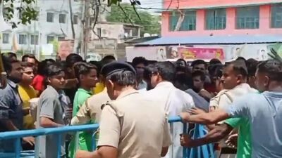 উত্তপ্ত মহেশতলা। ছবি এক্স হ্যান্ডল। শুভেন্দু অধিকারী।