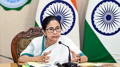 বুধবার সাংবাদিক বৈঠকে মমতা বন্দ্যোপাধ্য়ায়, বাংলার মুখ্য়মন্ত্রী। (ANI Photo) (utpal sarkar)