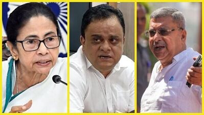 মমতা বন্দ্যোপাধ্যায়, ব্রাত্য় বসু, কল্যাণ বন্দ্যোপাধ্যায়।
