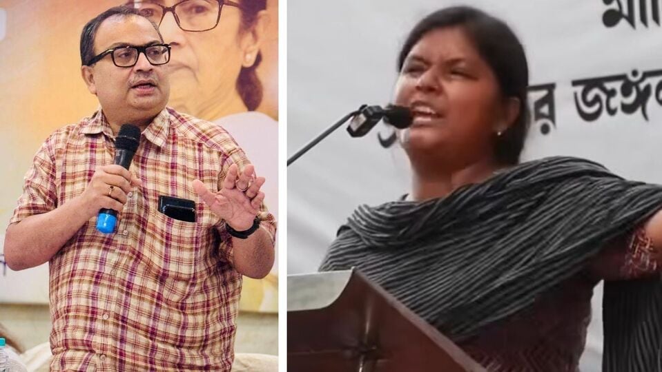 রবিবার সোশ্যাল মিডিয়ায় একটি ভিডিয়ো পোস্ট করে তৃণমূলের তথ্যপ্রযুক্তি সেলের প্রধান দেবাংশু ভট্টাচার্য দাবি করেন, রাজ্যের শাসক দলের নিশানা করেন কুমন্তব্য করেছেন মীনাক্ষী। বামনেত্রীকে বলতে শোনা যায়, ‘সারদাতে চুরি করেছে। নির্লজ্জ, বেহায়া। একটা রাজনৈতিক দল মুখপাত্র করে ওই **** বাচ্চাকে বসিয়ে রেখেছে। আর তার কথা শুনব।’ (ছবি সৌজন্যে ফেসবুক)