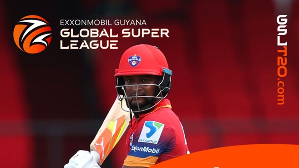 বৃহস্পতিবার গায়ানায় গ্লোবাল সুপার লিগের প্রথম ম্যাচে টস হেরে শুরুতে ব্যাট করতে নামে গুলবদিন নায়েবের নেতৃত্বাধীন দুবাই ক্যাপিটালস। তারা নির্ধারিত ২০ ওভারে ৭ উইকেটের বিনিময়ে ১৬৫ রান সংগ্রহ করে। শাকিব আল হাসান ৩৭ বলে ৫৮ রানের ধুমধাড়াক্কা ইনিংস খেলে অপরাজিত থাকেন। তিনি ৭টি চার ও ১টি ছক্কা মারেন। এছাড়া ৪টি চার ও ২টি ছক্কার সাহায্যে ২৫ বলে ৪১ রান করেন সেদিকউল্লাহ অটল। ছবি- গ্লোবাল সুপার লিগ টুইটার।
