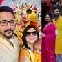 দুর্গোৎসবে মেতে বঙ্গবাসী। আলোর বন্যা, হাসি হাসি মুখ শহরের প্যান্ডেল থেকে অলিতে গলিতে। উদযাপনের মেজাজ চারিদিকে। ব্যতিক্রমী নন টলিপাড়ার তারকারাও। ছেলেকে নিয়ে প্রথম পুজো পরম-পিয়ার। মনোমালিন্যের গুঞ্জনের মাঝেও হাসি মুখে যশ-নুসরত। প্রেমিকের সঙ্গে প্যান্ডেল হপিংয়ে ঋতাভরী। সব মিলিয়ে কেমন কাটছে টলিপাড়ার পুজো? দেখে নিন। 