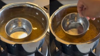 মসুর ডাল রান্না করার সময় কেন কুকারে একটি বাটি রাখা হয়?