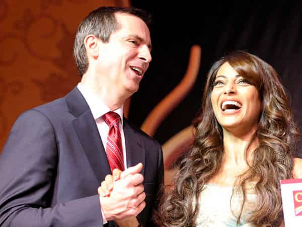 Bollywood actor Bipashu Basu laughs with Ontario Premier Dalton McGuinty during The International Indian Film Academy (IIFA) Awards opening news conference in Toronto June 23, 2011. (Reuters)
</div) Bollywood actor Bipashu Basu laughs with Ontario Premier Dalton McGuinty during The International Indian Film Academy (IIFA) Awards opening news conference in Toronto June 23, 2011. (Reuters)
</div)