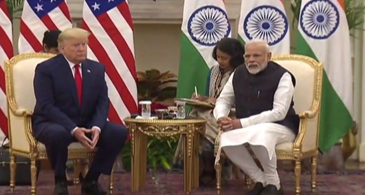 <p>Trump and Modi hold talks at Hyderabad House</p>