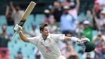 Steve Smith of Australia celebrates making his century during day two of the third test match between Australia and India at the SCG, Sydney, Australia, January 8, 2021.(via REUTERS)