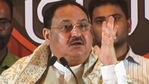 BJP national president JP Nadda addressing the media in West Bengal's Bardhaman on Saturday. (BJPlive/Twitter Photo ) BJP national president JP Nadda addressing the media in West Bengal's Bardhaman on Saturday. (BJPlive/Twitter Photo )