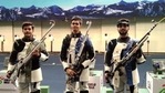 Hriday Hazarika (centre) Aishwary Pratap Singh (left) and Arjun Babuta after the final of 10m air rifle event at Karni Singh range on Saturday. Hriday Hazarika (centre) Aishwary Pratap Singh (left) and Arjun Babuta after the final of 10m air rifle event at Karni Singh range on Saturday.