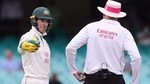 Tim Paine having a heated discussion with the umpire(Twitter) Tim Paine having a heated discussion with the umpire(Twitter)
