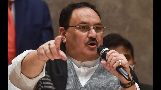BJP national president JP Nadda addresses a press conference at the end of his two-day visit to West Bengal, on December 10, 2020. (PTI) BJP national president JP Nadda addresses a press conference at the end of his two-day visit to West Bengal, on December 10, 2020. (PTI)