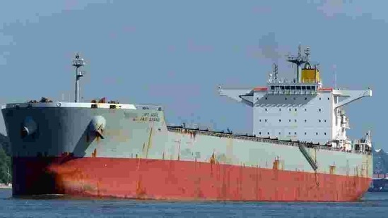 Indian bulk cargo vessel MV Jag Anand has been on anchorage near Jingtang port in Hebei province of China since June 13 and it has 23 Indian sailors. (Fleetmon/DK Mistral) Indian bulk cargo vessel MV Jag Anand has been on anchorage near Jingtang port in Hebei province of China since June 13 and it has 23 Indian sailors. (Fleetmon/DK Mistral)
