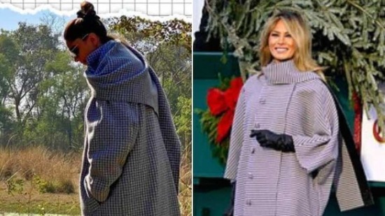 Deepika Padukone and Melania Trump in similar coats (Instagram/deepikapadukone and AP) Deepika Padukone and Melania Trump in similar coats (Instagram/deepikapadukone and AP)