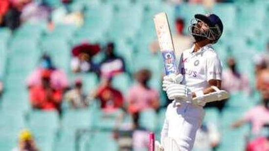 India's Ajinkya Rahane reacts as he is out bowled by Australia's Pat Cummins during play on day three of the third cricket test between India and Australia at the Sydney Cricket Ground, Sydney, Australia, Saturday, Jan. 9, 2021. (AP)