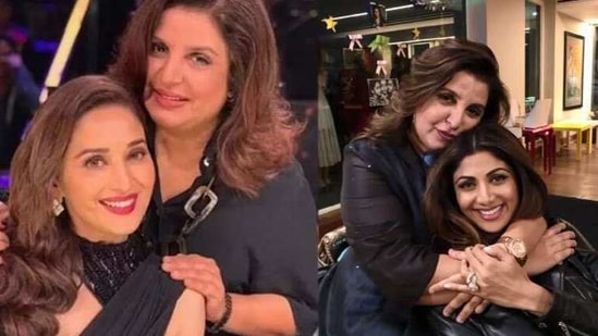 Madhuri Dixit and Shilpa Shetty wished Farah Khan on her birthday. Madhuri Dixit and Shilpa Shetty wished Farah Khan on her birthday.