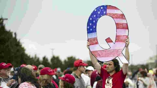 QAnon has been amplified on Twitter, Facebook, Instagram and YouTube, the video streaming service of Alphabet Inc's Google. (AP) QAnon has been amplified on Twitter, Facebook, Instagram and YouTube, the video streaming service of Alphabet Inc's Google. (AP)