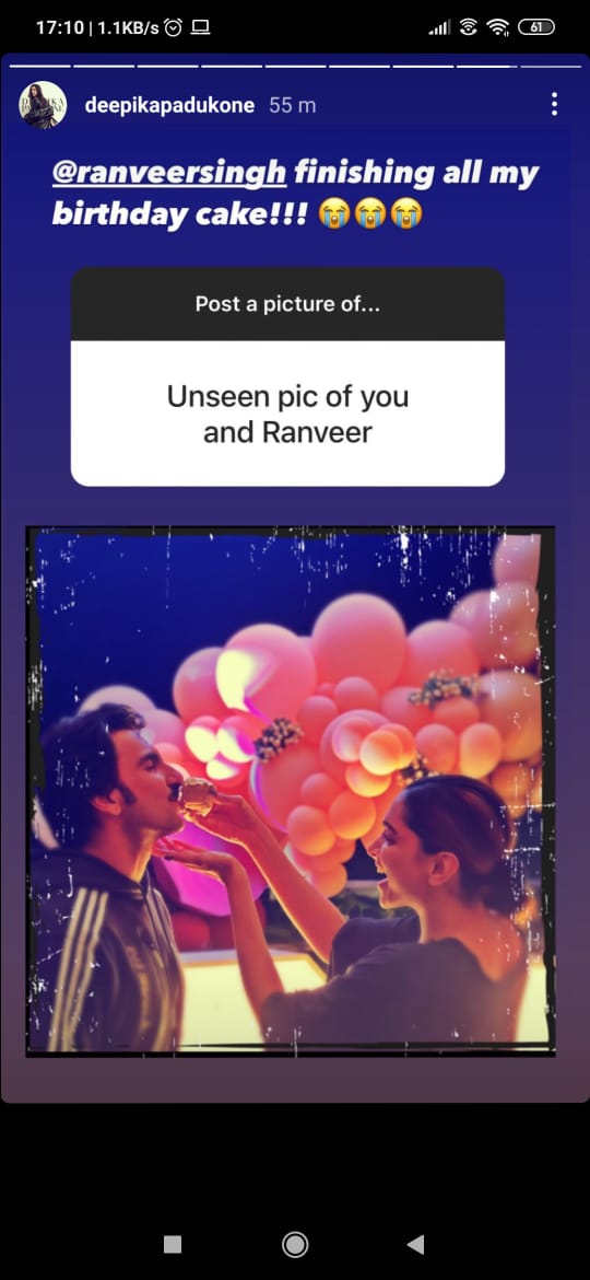 Deepika Padukone and Ranveer Singh celebrating her birthday. Deepika Padukone and Ranveer Singh celebrating her birthday.