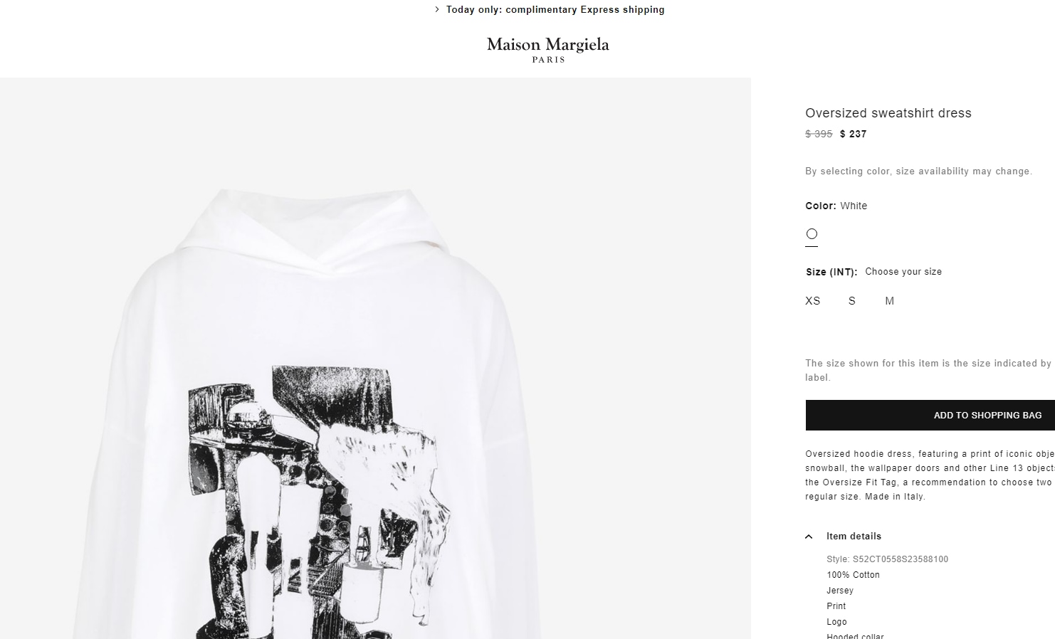 Similar dress from the same brand may cost you  ₹17k. (maisonmargiela.com)