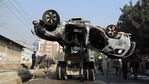 Afghan security personnel remove a damaged vehicle after a bomb attack in Kabul, Afghanistan.(AP) Afghan security personnel remove a damaged vehicle after a bomb attack in Kabul, Afghanistan.(AP)