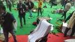 Haryana CM Manohar Lal Khattar's Kisan Mahapanchayat venue in a Karnal village on Sunday was vandalised and has witnessed clashes and protests. Haryana CM Manohar Lal Khattar's Kisan Mahapanchayat venue in a Karnal village on Sunday was vandalised and has witnessed clashes and protests.